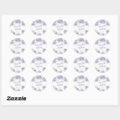 Pastel Hydrangeas - Floral Wedding Ronde Sticker (Vel)