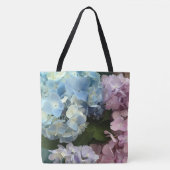 Pastel Hydrangeas Grote Canvas tas (Voorkant)