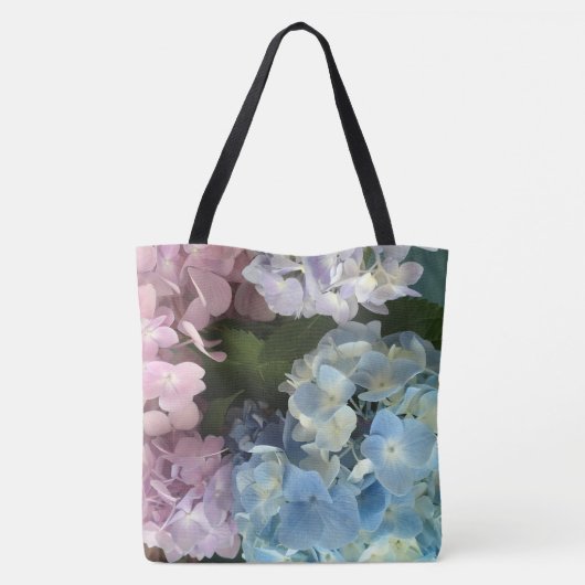 Pastel Hydrangeas Grote Canvas tas (Achterkant)
