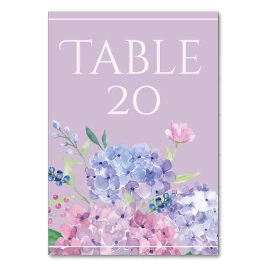 Pastel Hydrangeas - Verticale 3,5-inch x 5-inch ta Kaart (Voorkant)