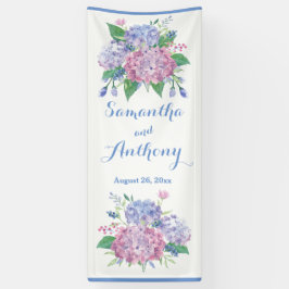 Pastel Hydrangeas - Verticale bruiloft Banner