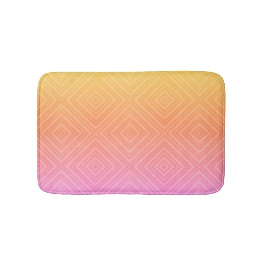  Pastel Hypnotische Diamant Moderne Pop Kunst Badmat (Voorkant)