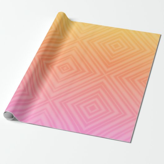  Pastel Hypnotische Diamant Moderne Pop Kunst Cadeaupapier (Uitgerold)
