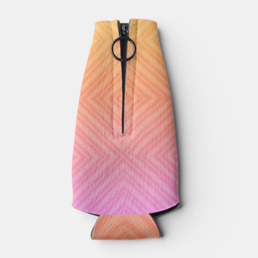  Pastel Hypnotische Diamant Moderne Pop Kunst Flesjeskoeler (Achterkant)