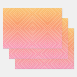 Pastel Hypnotische Diamant Moderne Pop Kunst Inpakpapier Vel