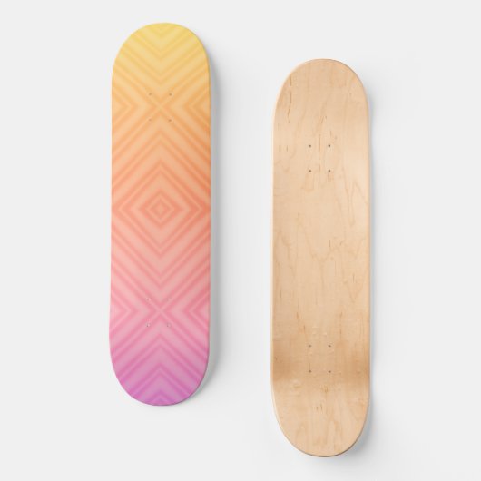  Pastel Hypnotische Diamant Moderne Pop Kunst Persoonlijk Skateboard (Voorkant)