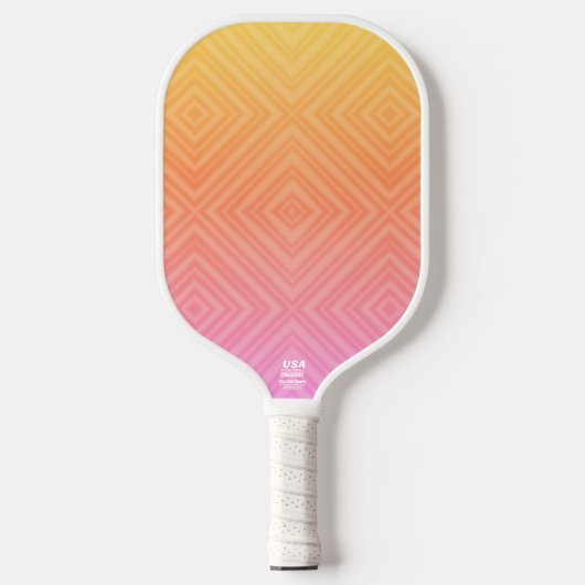  Pastel Hypnotische Diamant Moderne Pop Kunst Pickleball Paddle (Voorkant)