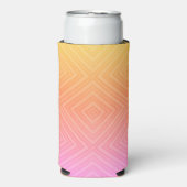  Pastel Hypnotische Diamant Moderne Pop Kunst Seltzer Blikjeskoeler (Seltzer Voorkant)