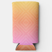  Pastel Hypnotische Diamant Moderne Pop Kunst Seltzer Blikjeskoeler (Voorkant)