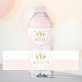 Pastel Ice Cream Birthday Water Bottle Label Waterfles Etiket