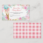 Pastel Ice Cream Floral Hoeveel kussen Informatiekaartje (Voorkant / Achterkant)