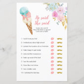 Pastel Ice Cream Floral zei dat ze Kaart zei (Voorkant)
