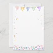 Pastel Ice Cream Six Seven Birthday Party Glitter Kaart (Achterkant)