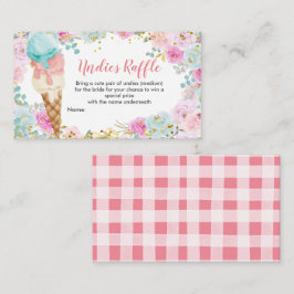 Pastel Ice Cream Undies Raffle Enclosure Kaart