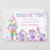 Pastel Ice Cream Verjaardag Dank u kaart (Voorkant)