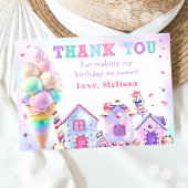 Pastel Ice Cream Verjaardag Dank u kaart