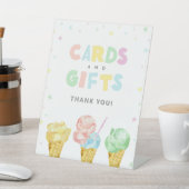Pastel Ice Cream Verjaardagskaarten en Geschenken  Reclamebord Met Voetstuk (Insitu)