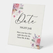 Pastel Ice Cream Vrijgezellenfeest Paar trouwteken Reclamebord Met Voetstuk (Voorkant)