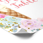 Pastel Ice crème Floral Gifts Table Sign Poster (Hoek)