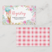 Pastel Ice crème Floral Waterverf Registry Insert Informatiekaartje (Voorkant / Achterkant)