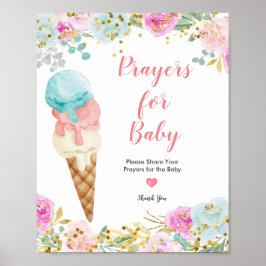 Pastel Ice-crème gebeten voor Baby Poster