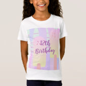 Pastel Ice Pop Ice Cream Birthday T-shirt (Voorkant)