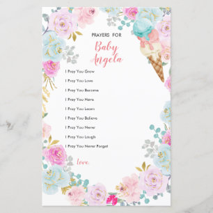 Pastel-ijs Floral-gebeden voor Baby