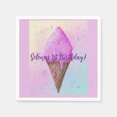 Pastel Ijs Kegel druipen Servet (Voorkant)