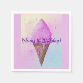 Pastel Ijs Kegel druipen Servet