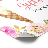 Pastel ijs room bloemkaarten & cadeaus bord poster (Hoek)