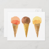 Pastel-ijs-zomersorbet Briefkaart (Voorkant / Achterkant)