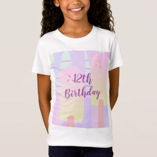 Pastel Ijslolly Ijs Verjaardag T-shirt