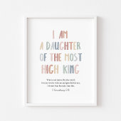 Pastel Ik ben een dochter van de hoogste koning pr Poster