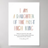 Pastel Ik ben een dochter van de hoogste koning pr Poster (Voorkant)