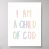 Pastel Ik ben een kind van God poster (Voorkant)