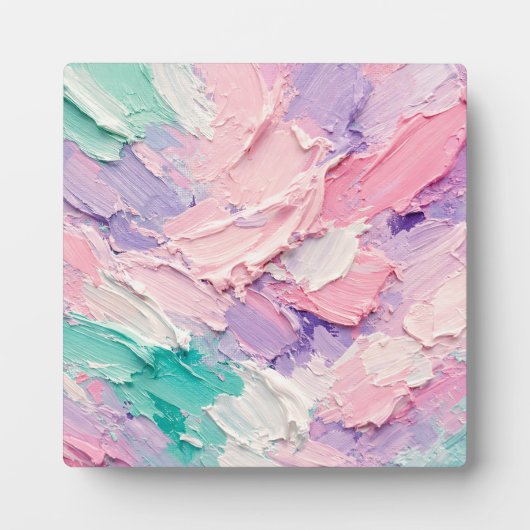 Pastel Impasto Kwaststreek Abstract Fotoplaat (Voorkant)