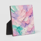 Pastel Impasto Kwaststreek Abstract Fotoplaat (Voorkant)