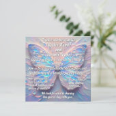 Pastel Impasto Modern Butterfly Wedding Uitnodigin Kaart (Staand voorkant)