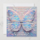 Pastel Impasto Modern Butterfly Wedding Uitnodigin Kaart (Voorkant)