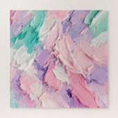 Pastel Impasto Penselen Abstract Legpuzzel (Horizontaal)