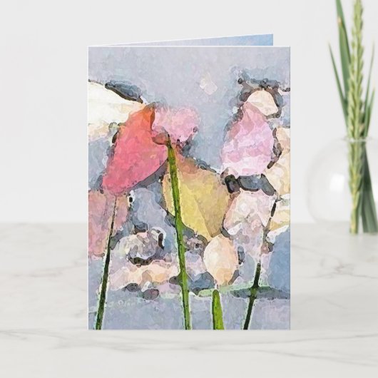 Pastel Impression Easter Feestdagen Kaart (Voorkant)