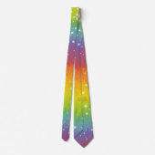 Pastel Impressionist Rainbow Sparkle Celebration Stropdas (Achterkant)