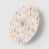 pastel in Boheemse stijl Ronde Klok (Hoek)