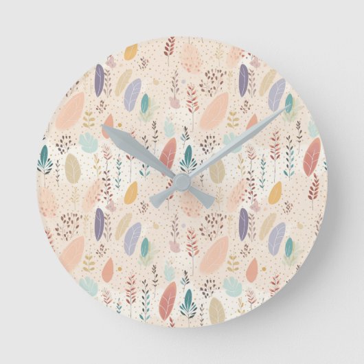 pastel in Boheemse stijl Ronde Klok (Voorkant)