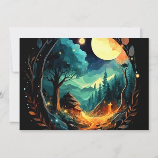 Pastel in de Bossen Boho Baby shower Kaart (Achterkant)