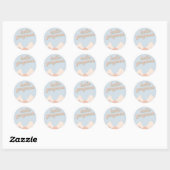 Pastel Indie Illustratie Ronde Sticker (Vel)