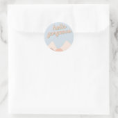 Pastel Indie Illustratie Ronde Sticker (Tas)