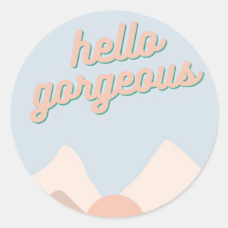Pastel Indie Illustratie Ronde Sticker