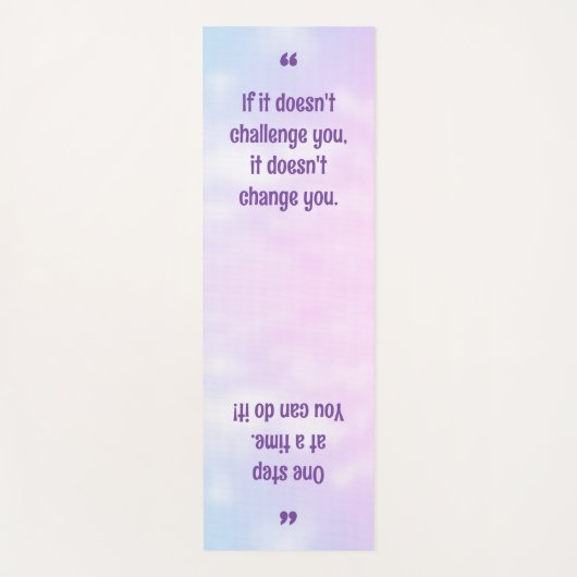  Pastel Inspirerend Quote Yoga Mat (Voorkant)