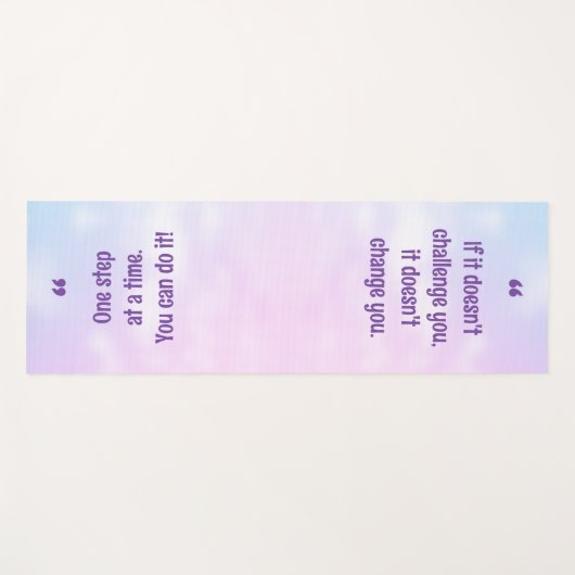 Pastel Inspirerend Quote Yoga Mat (Voorkant (horizontaal))